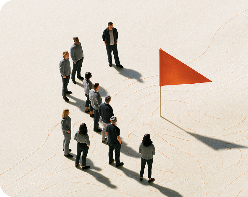 people around flag