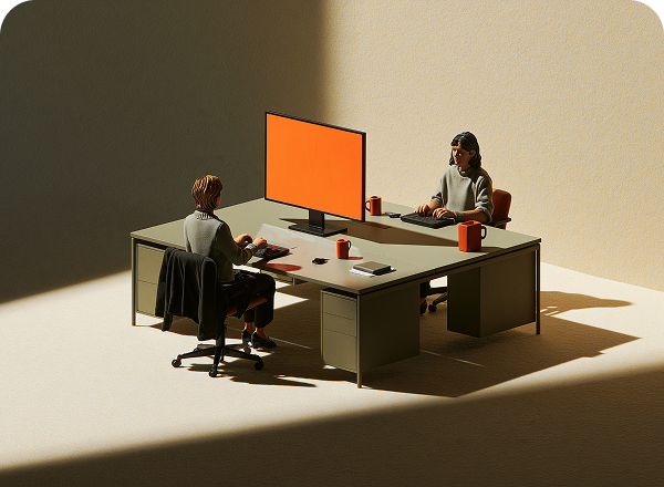 people at desk